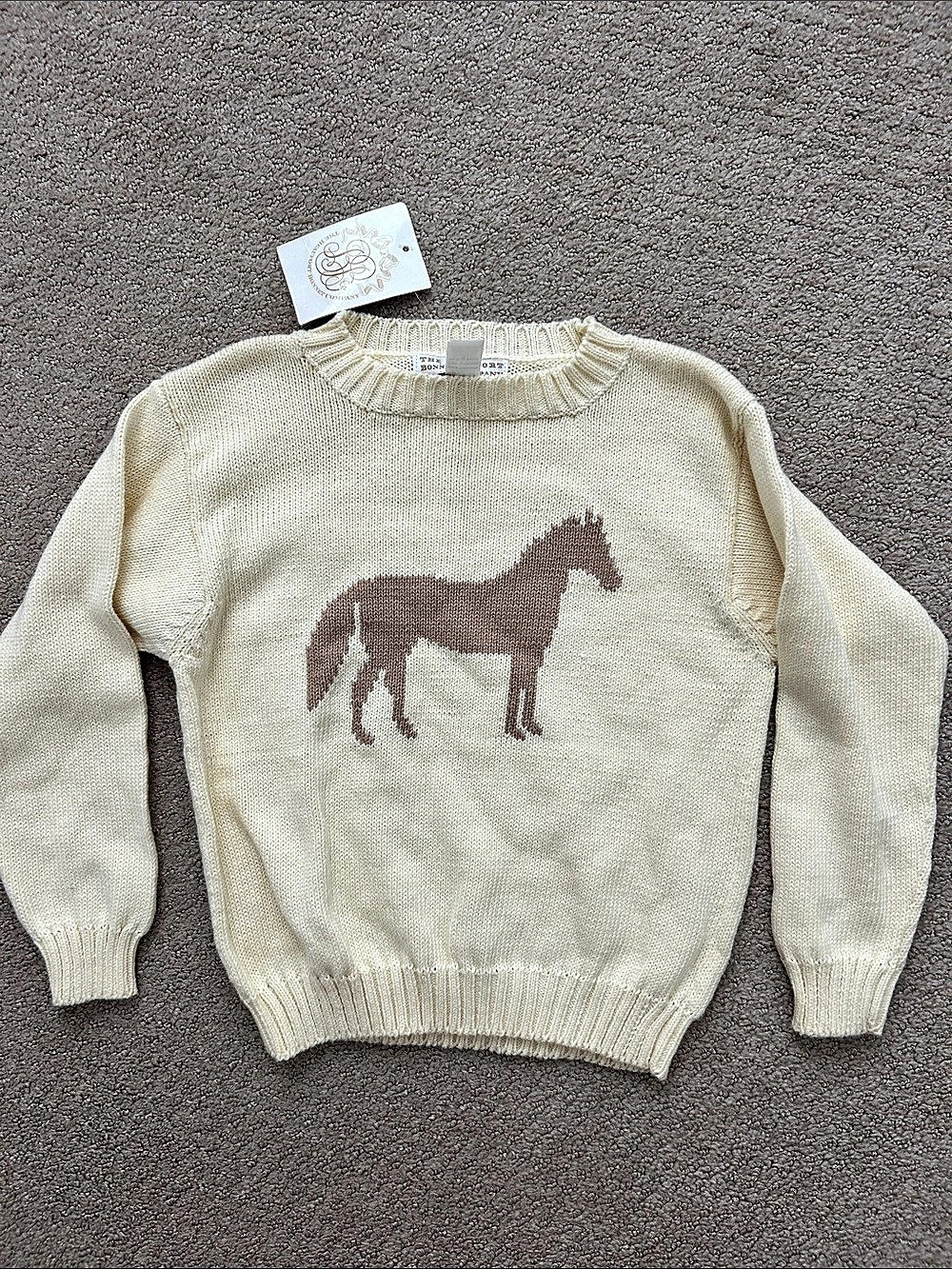 NWT Beaufort Bonnet Company Isaac's Intarsia horse Sweater